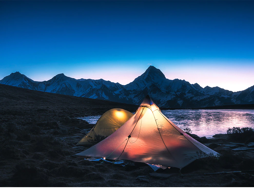 Cheap Goat Tents ASTA Gear Fengyin2  Pyramid 1 2 People Water proof 2 side silicon coating Flysheet Ultralight 4 season Tent Inner Mesh and Poles Tents 